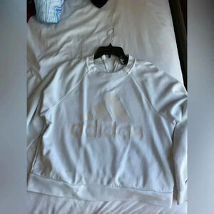 Adidas White Sweatshirt L